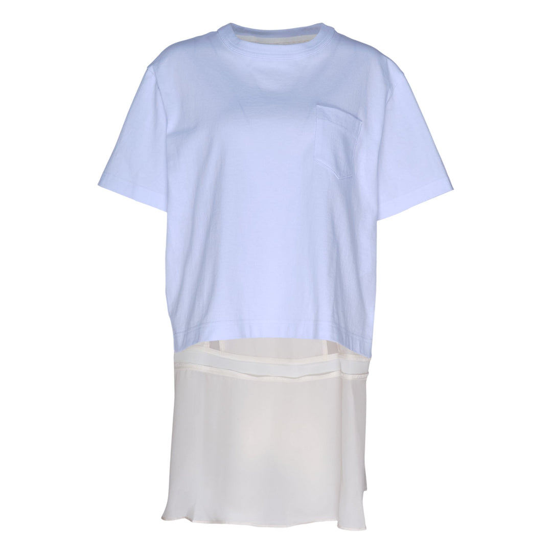 Nylon Twill Mix Cotton Jersey Tee