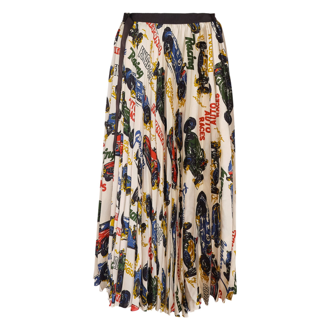 Car Race Tropical Print Skirt