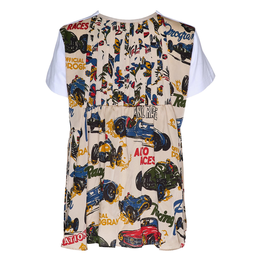 Car Race Tropical Print T-Shirt