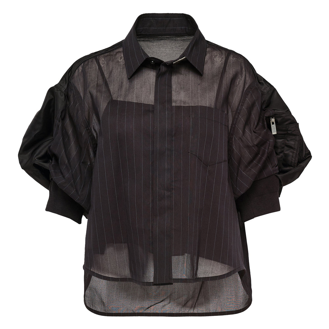 High Twist Voile X Nylon Twill Blouse