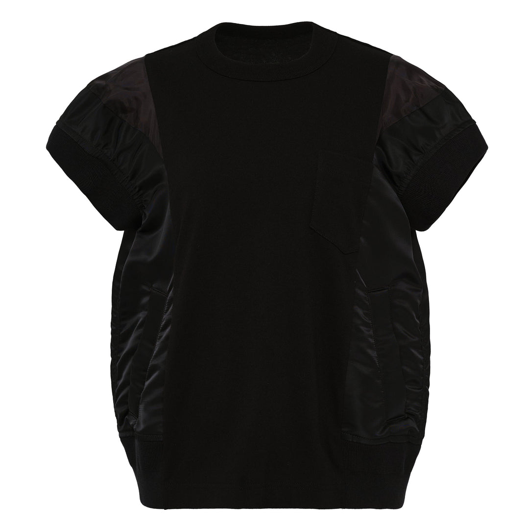 Nylon Twill X Cotton Jersey T-Shirt