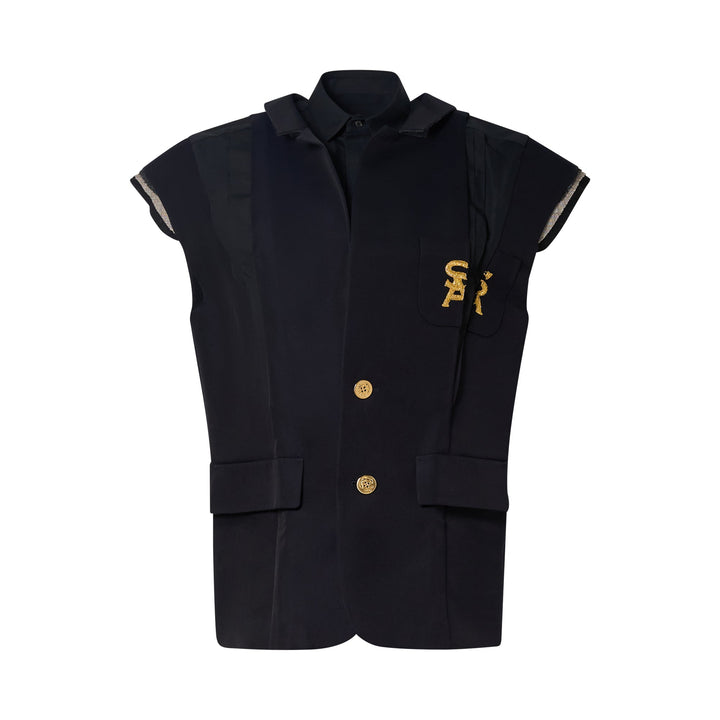 Emblem Double-Faced Silk Cotton Jacket