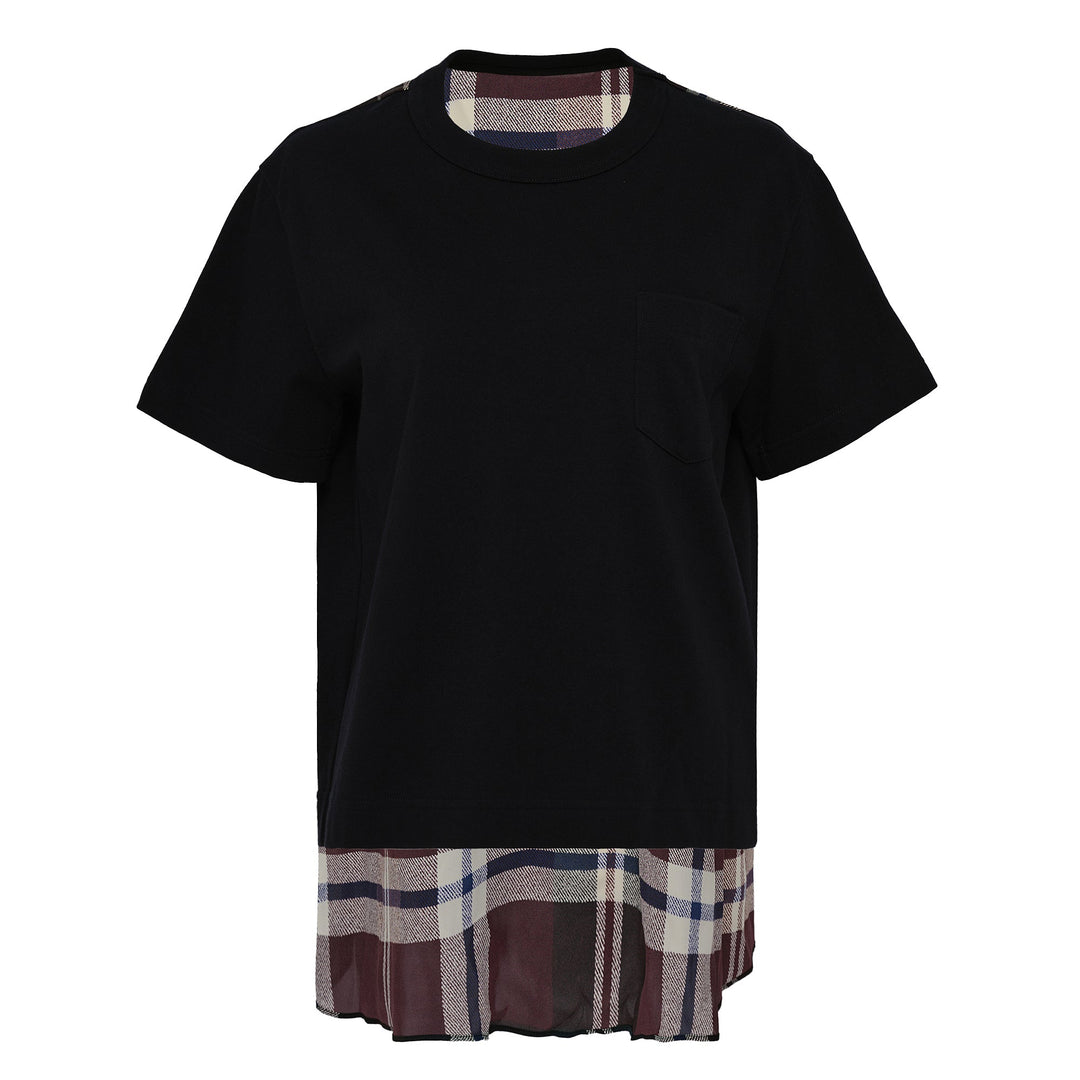 Plaid Print x Cotton Jersey Tee