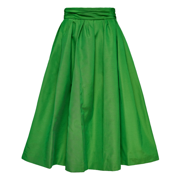 Midi Skirt With Cummerbund Waist