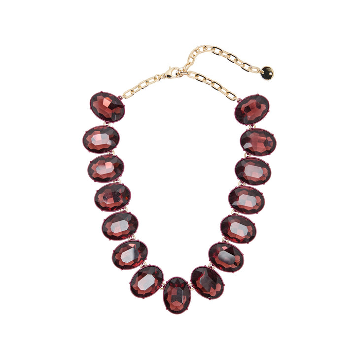 Tonal Oval Crystal Necklace