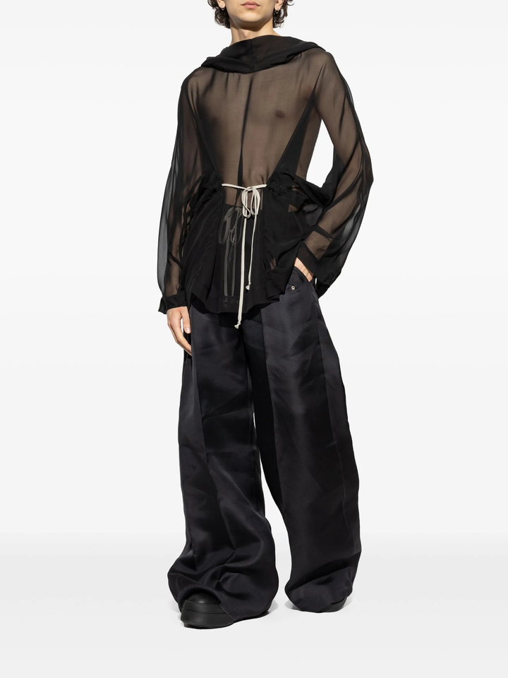 Hooded Tunic Silk Chiffon