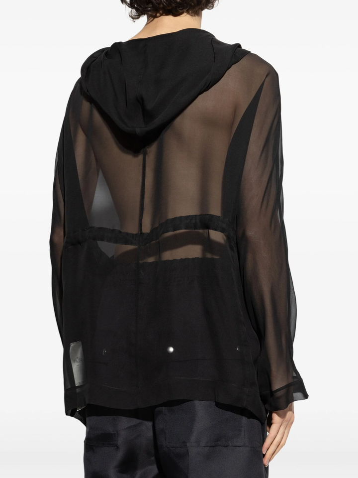 Hooded Tunic Silk Chiffon