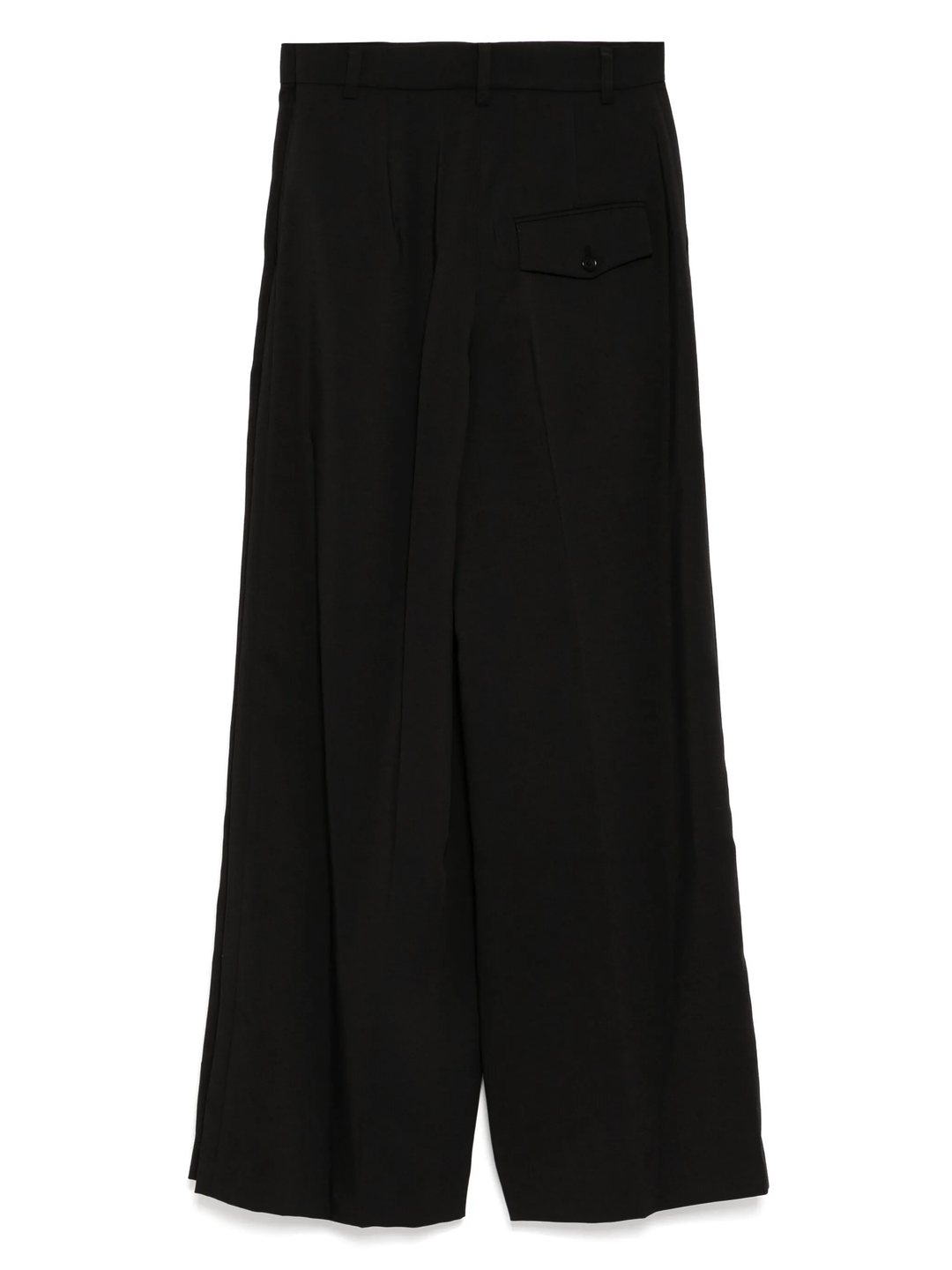 Black Side Folded Wide Pants