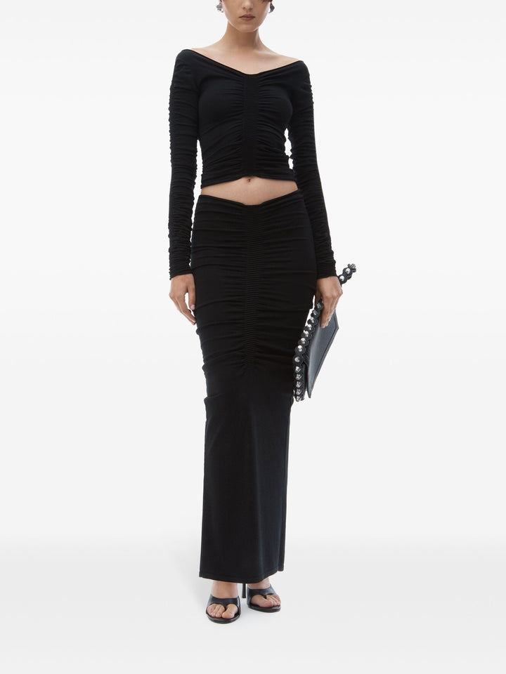 Ruched Maxi Skirt