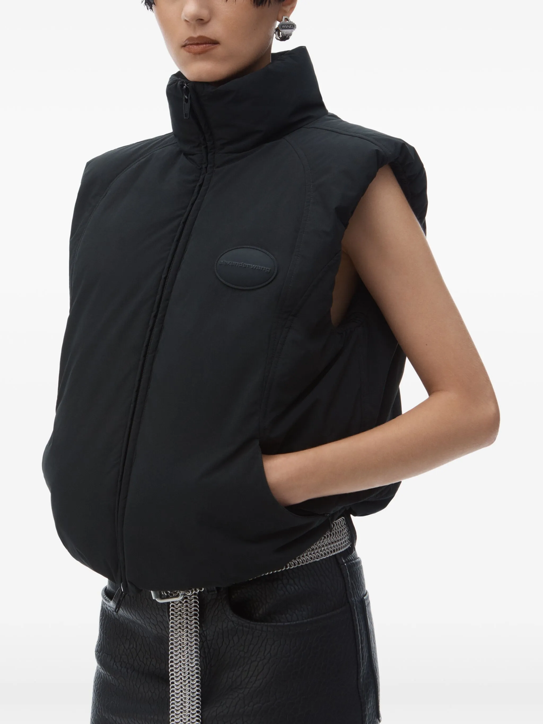 Puffer Vest With Dome Silicone