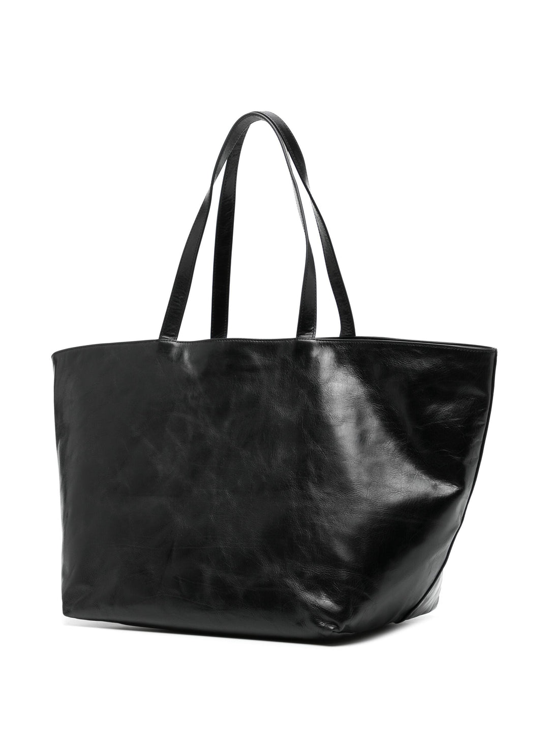 Punch Tote Bag In Crackle Patent Leather