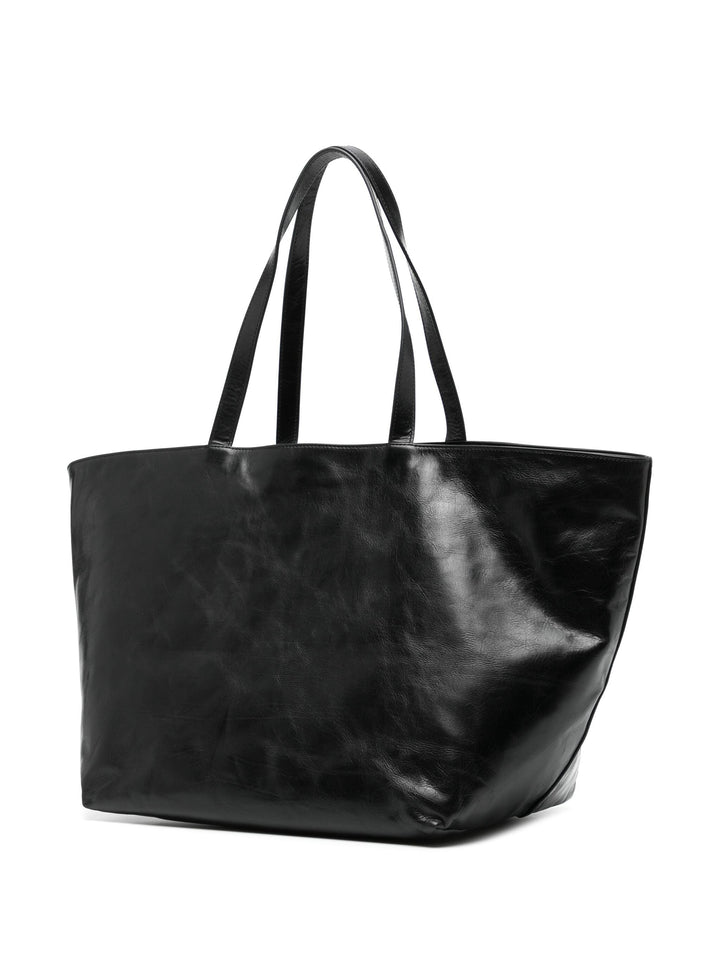 Punch Tote Bag In Crackle Patent Leather