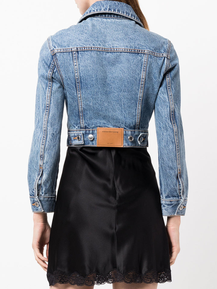 Shrunken Trucker Jacket In Denim