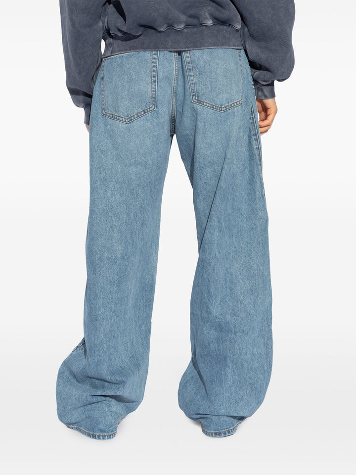 Logo-Embossed Balloon Jeans