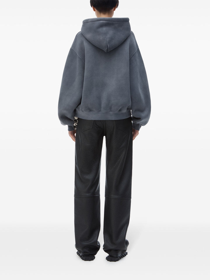 Puff Logo Hoodie In Structured Terry