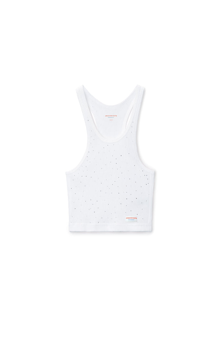 Womens Cropped Classic Racer Tank