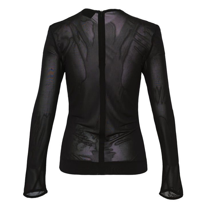 Sheer Fitted Ballet Mesh Top
