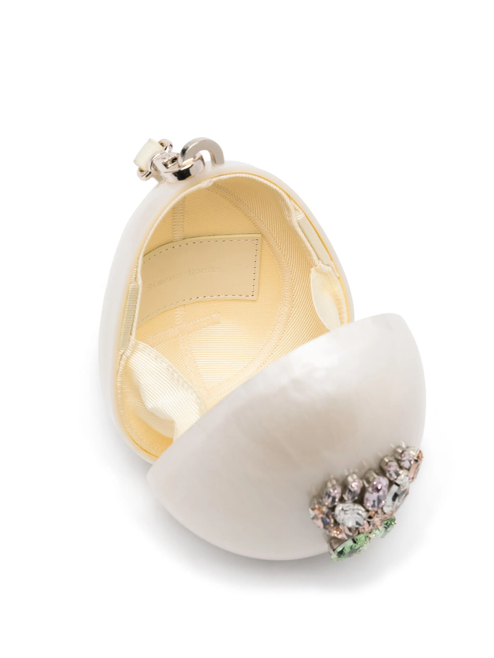 Embellished Micro Pearl Egg Bag