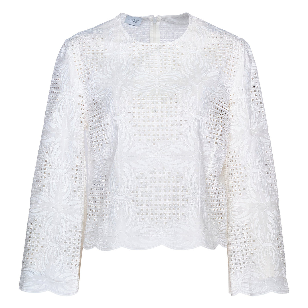 Voile Embroidered Woven Top