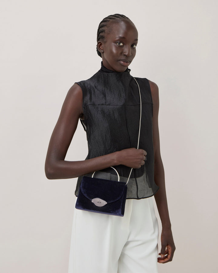 Small Lana Top Handle Night Sky Velvet