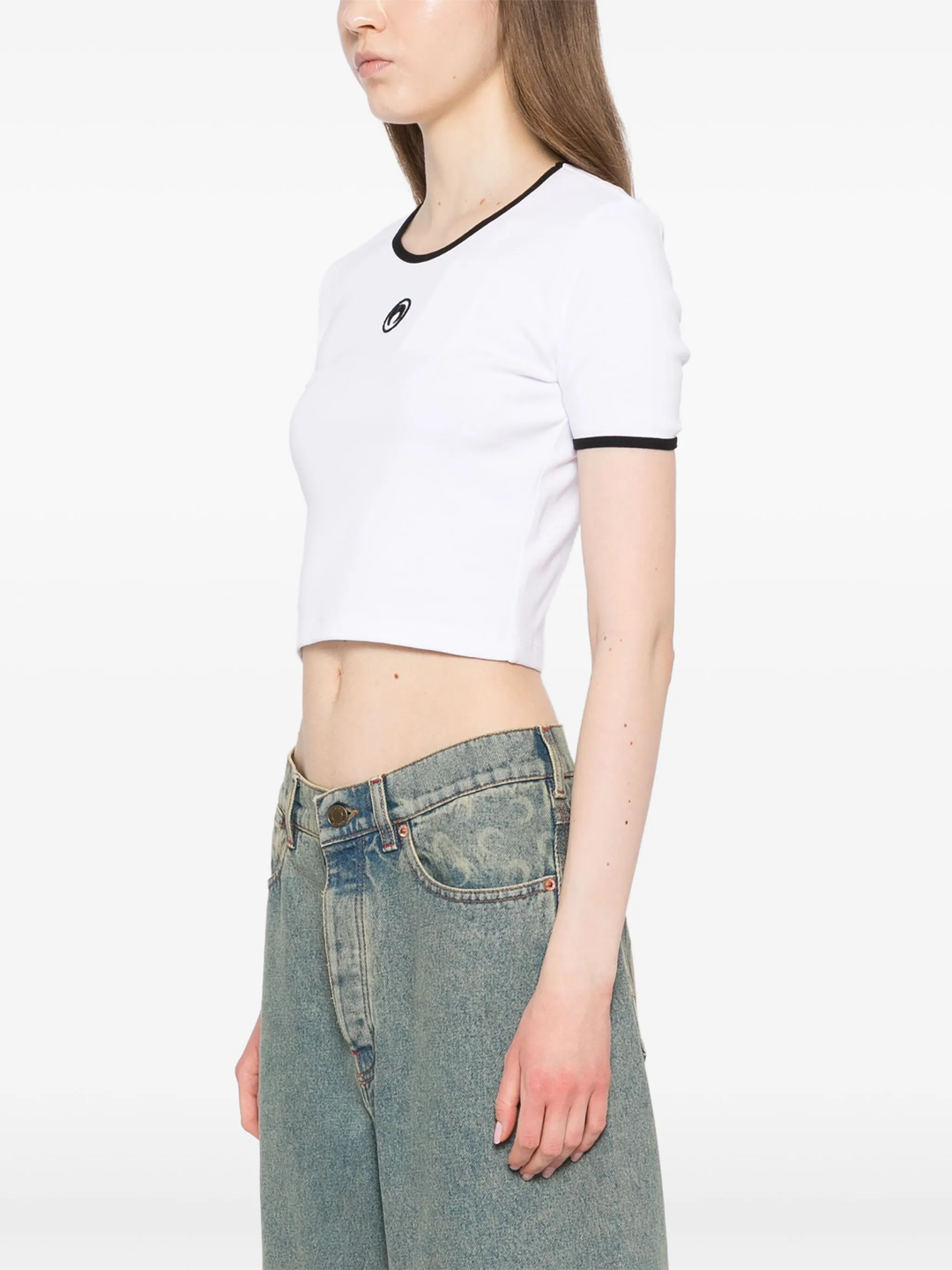 Moon Logo Jersey Cropped Top