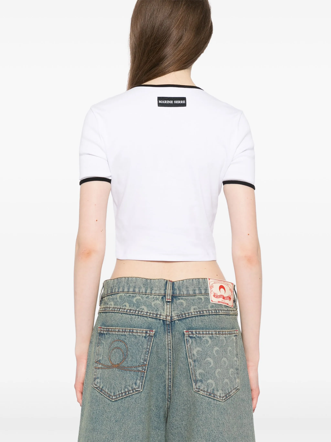 Moon Logo Jersey Cropped Top