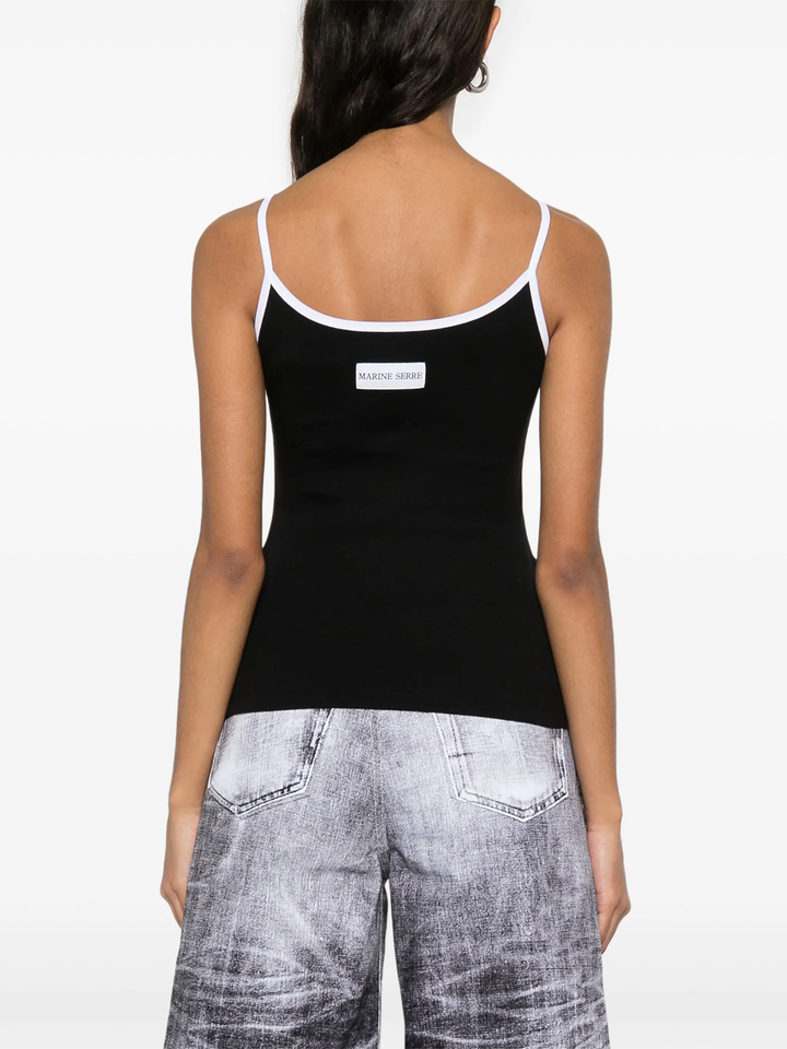 Moon Logo Ribbed Jersey Tank Top