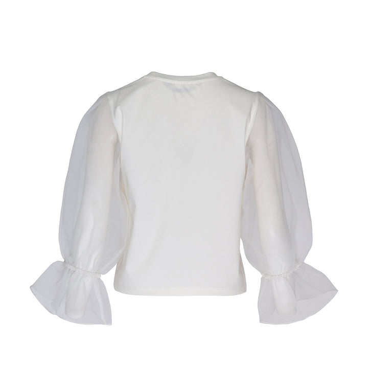 Triacetate Satin Knit Organza Top