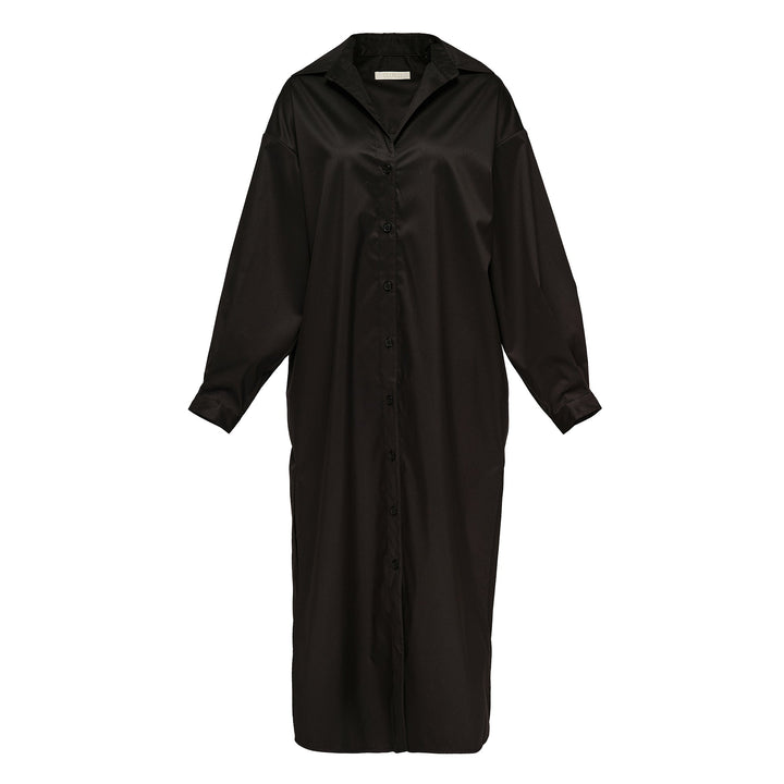 Sheen Silk Cotton Shirt Dress