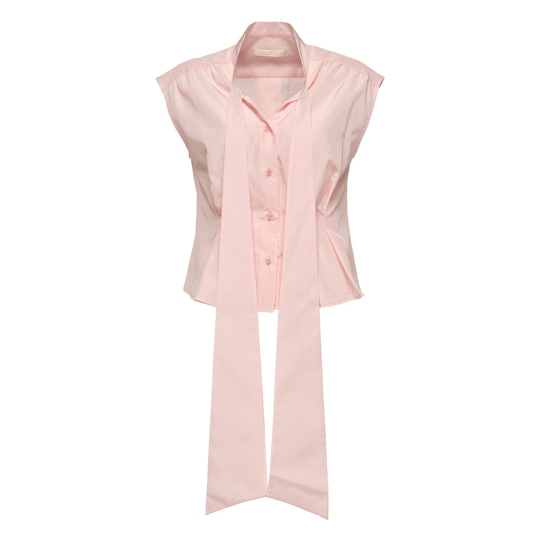 Papery Silk Cotton Tie Top