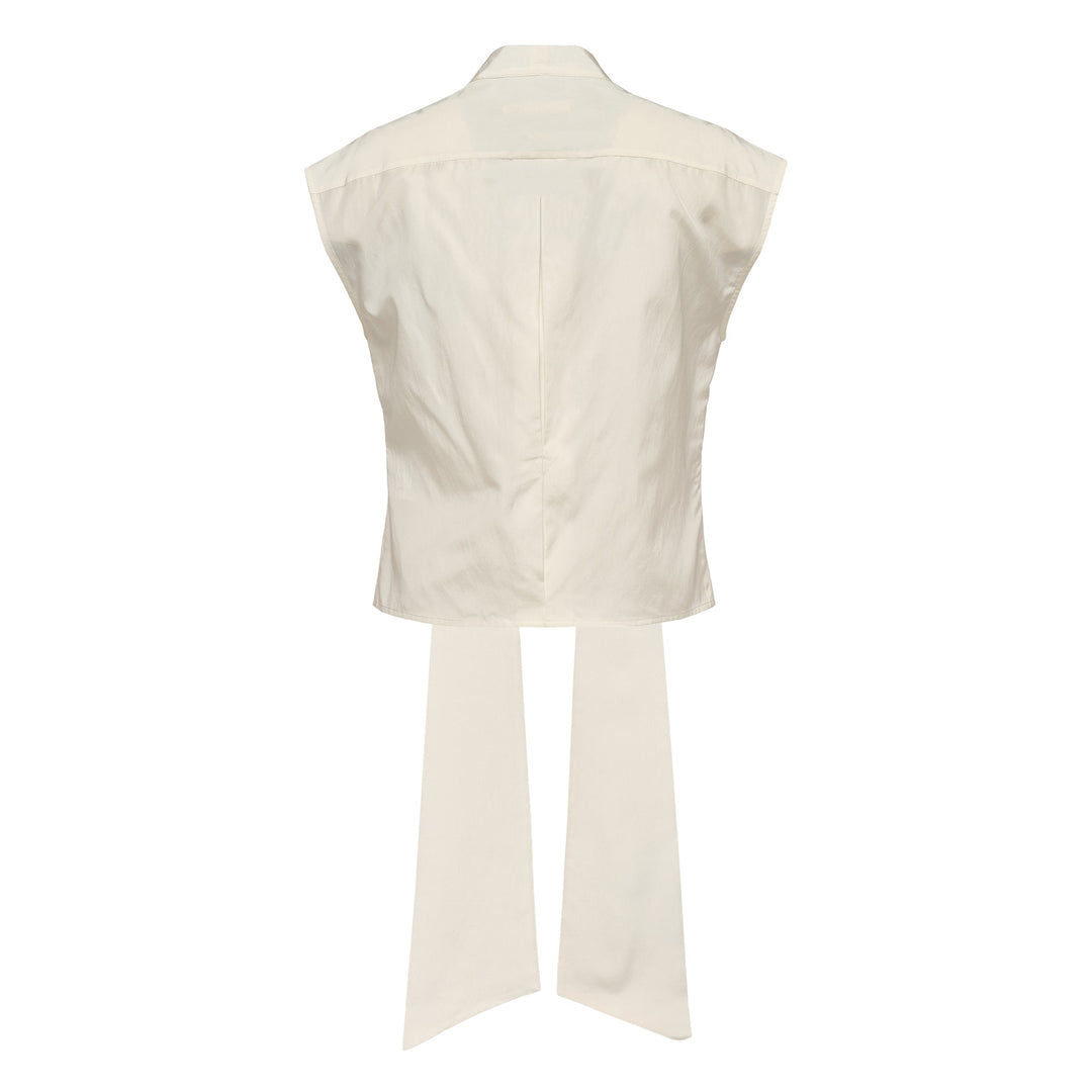 Papery Silk Cotton Tie Top