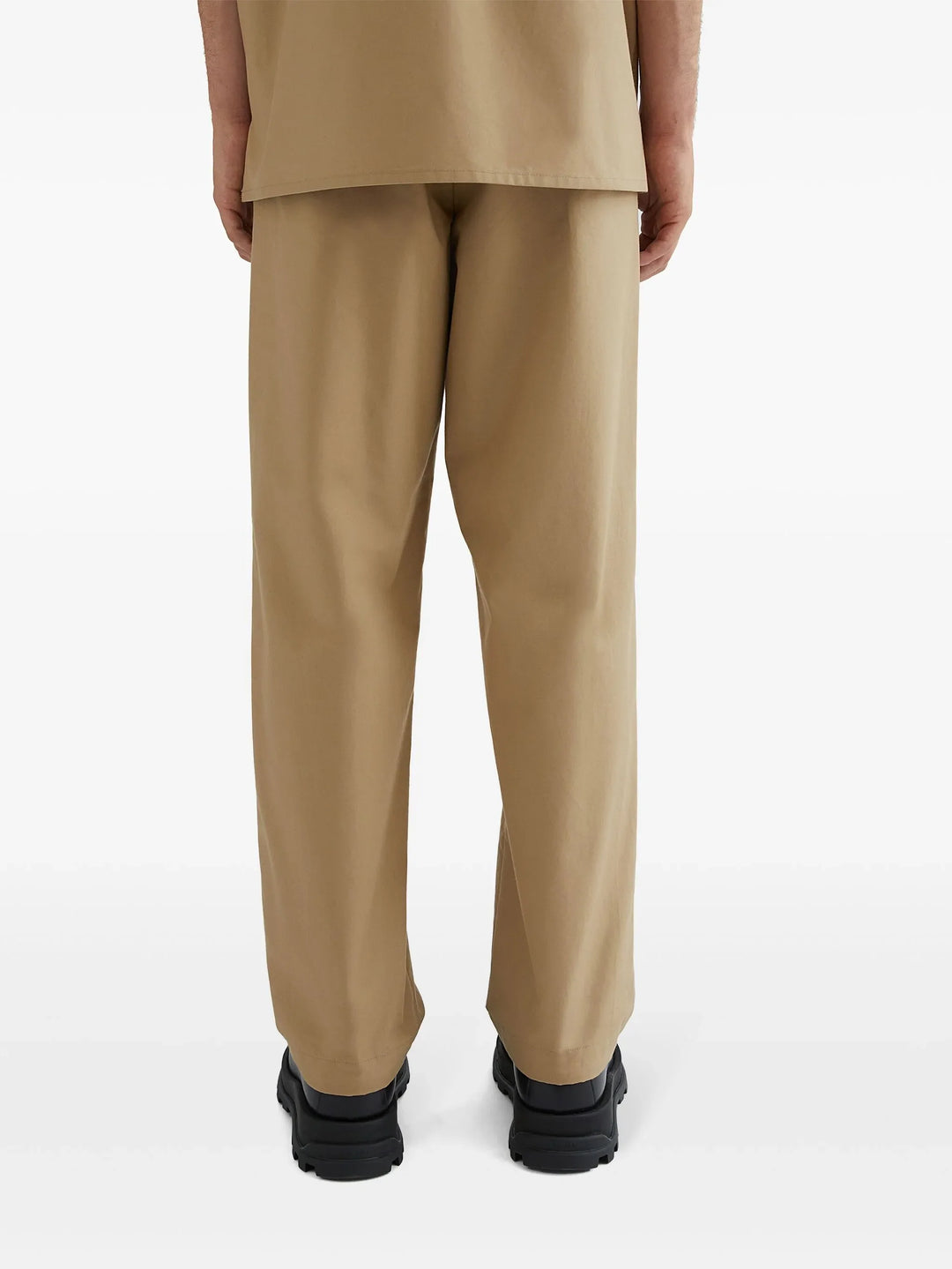 Cropped Tapered Leg Trousers