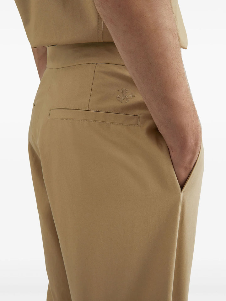Cropped Tapered Leg Trousers