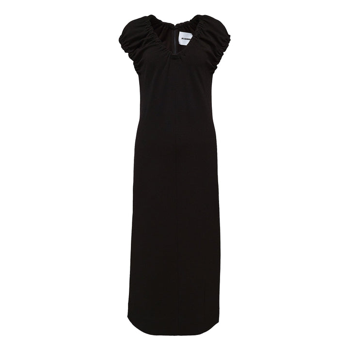 V-Neck Mid Length Dress