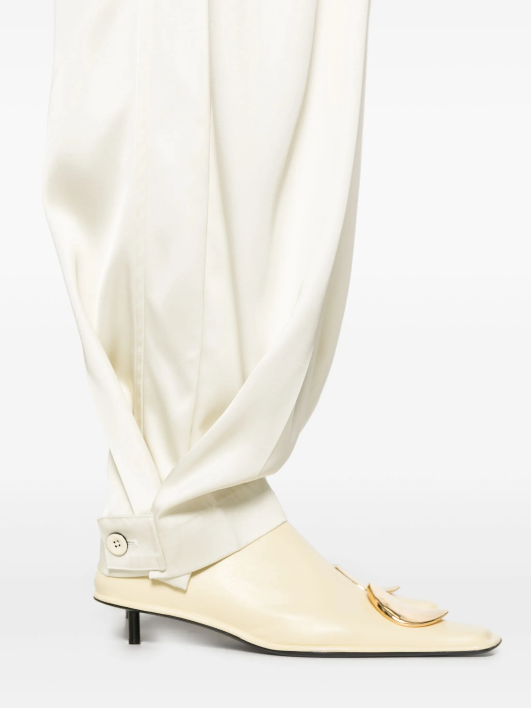 Adjustable Tabs Hem Waistband Pants