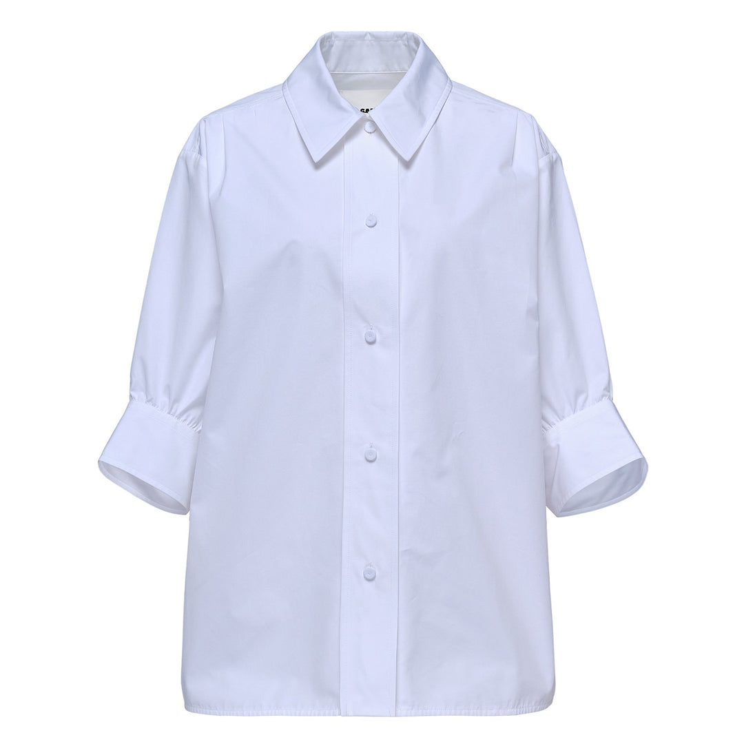 Boxy Shirt Gathered Volume Sleeves