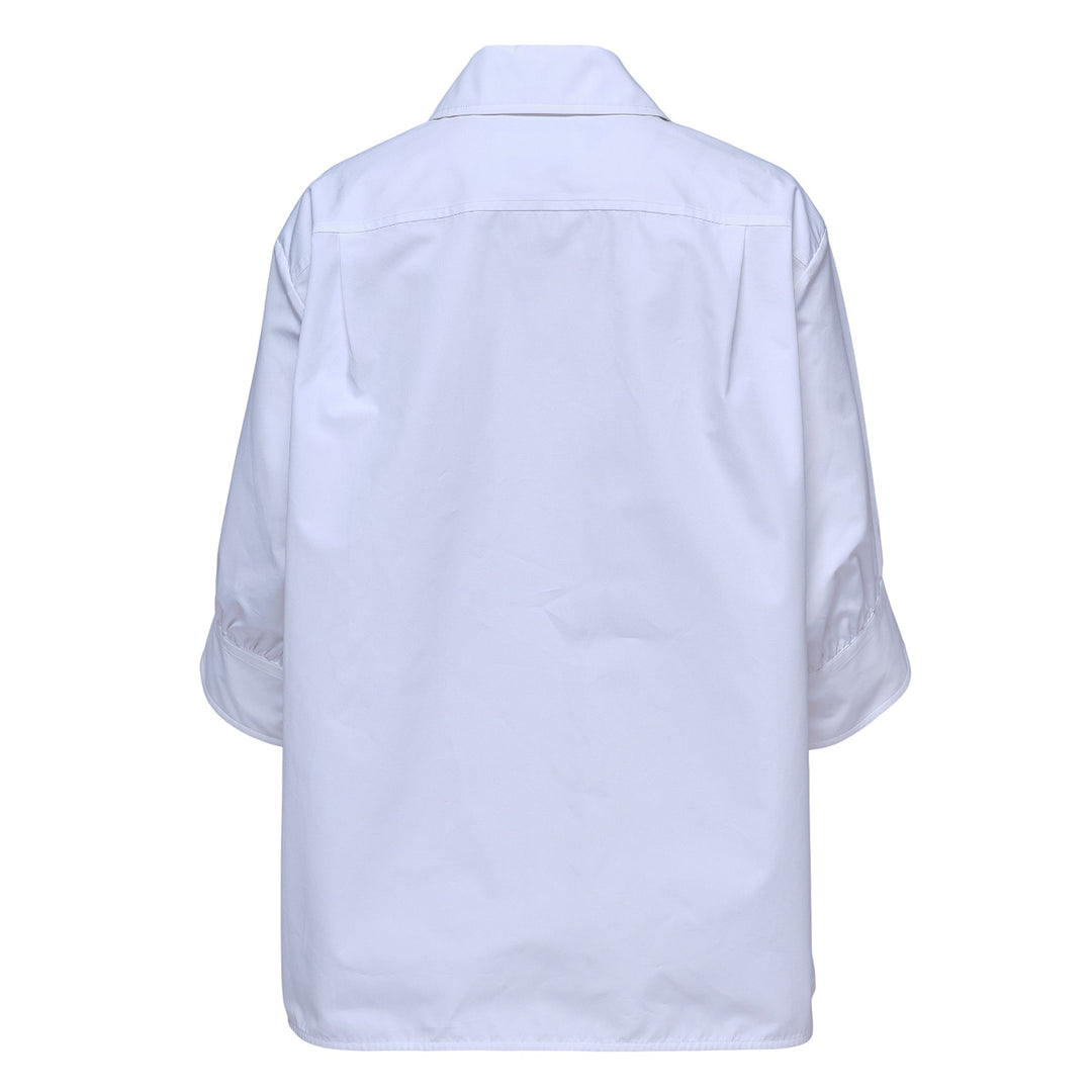 Boxy Shirt Gathered Volume Sleeves