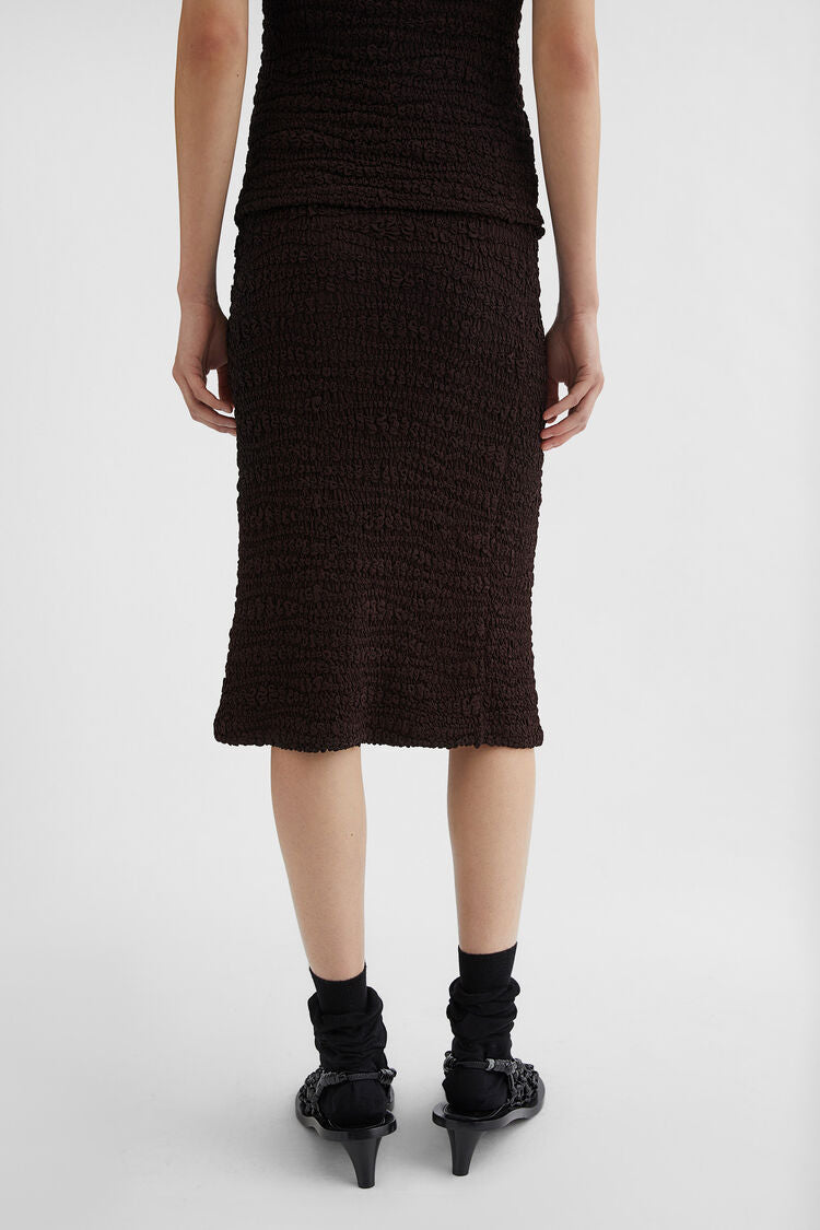 Straight Knee Lentgh Embroidery Skirt