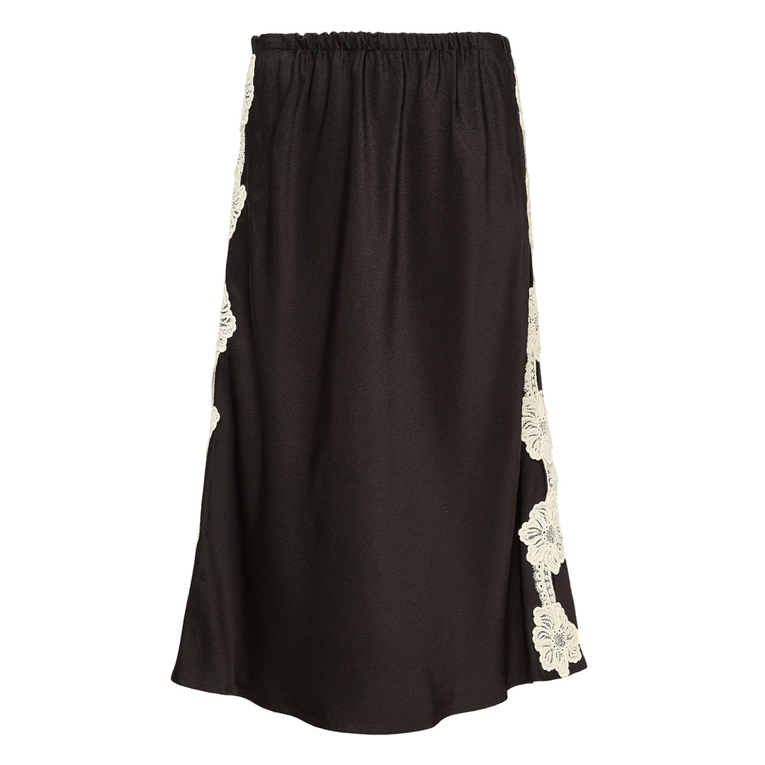 Elastic Waistband Slip Skirt