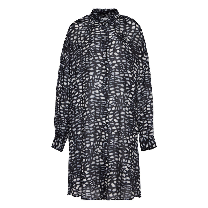 Oversized Cocoon Shirt Dress