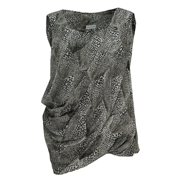 Layered Petals Viscose Silk Blouse