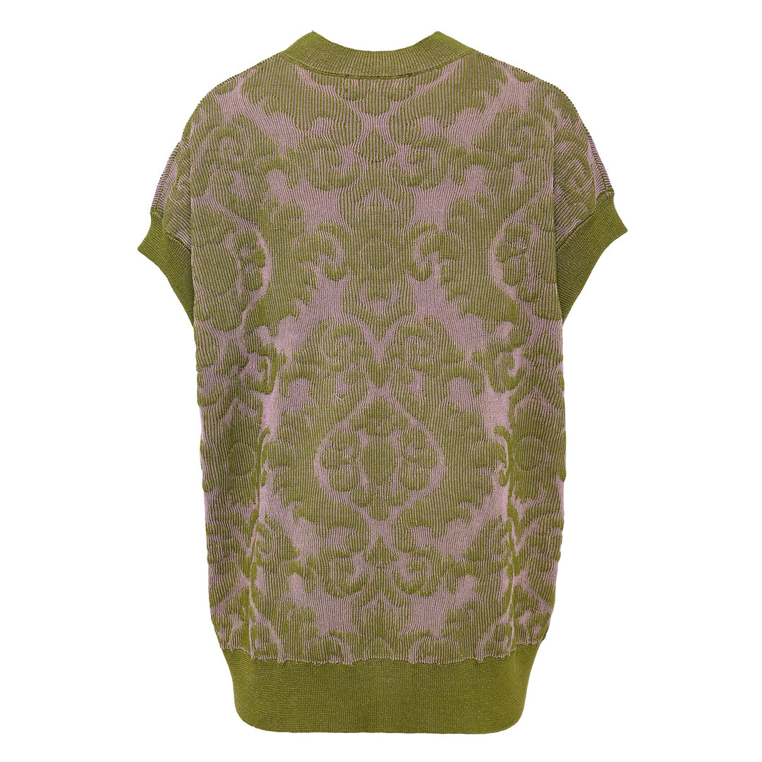 Duo Color Oversize Knit Top