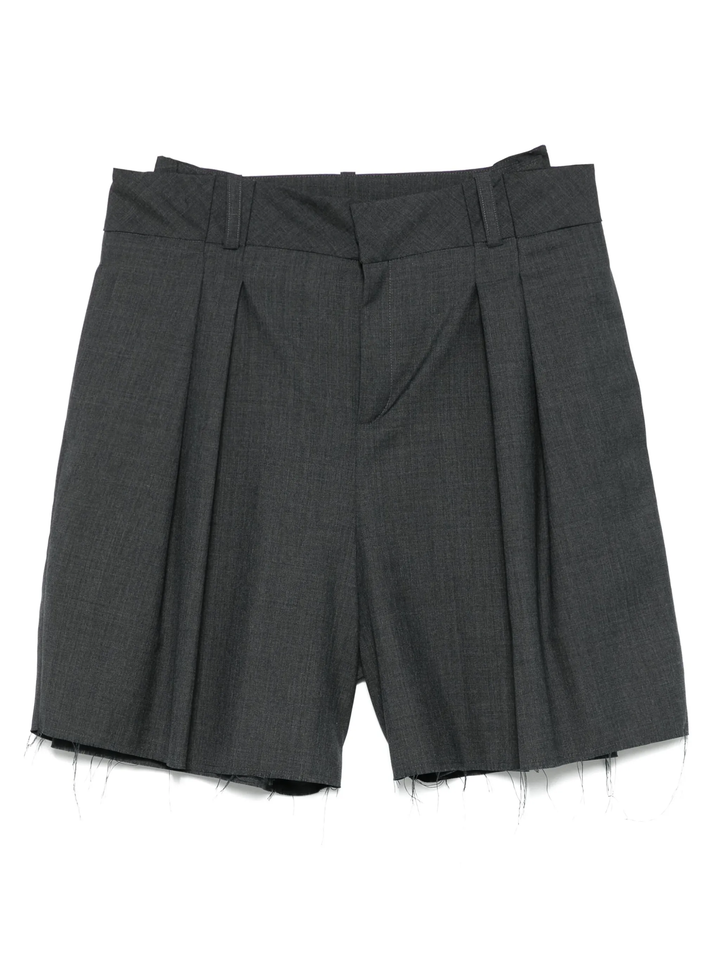 Pleated Bermuda Grey