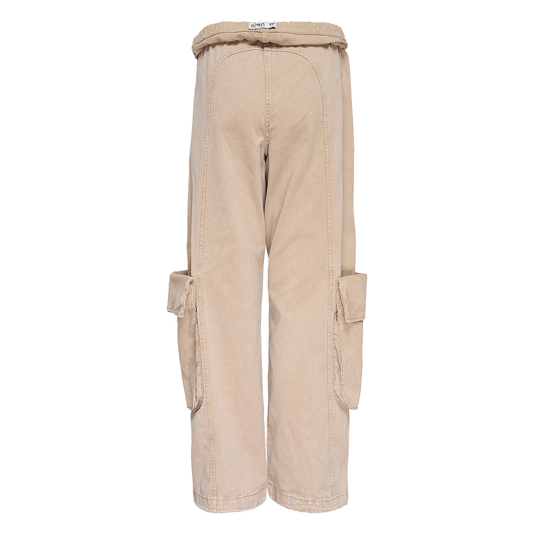 Washed Rolled Cargo Pants