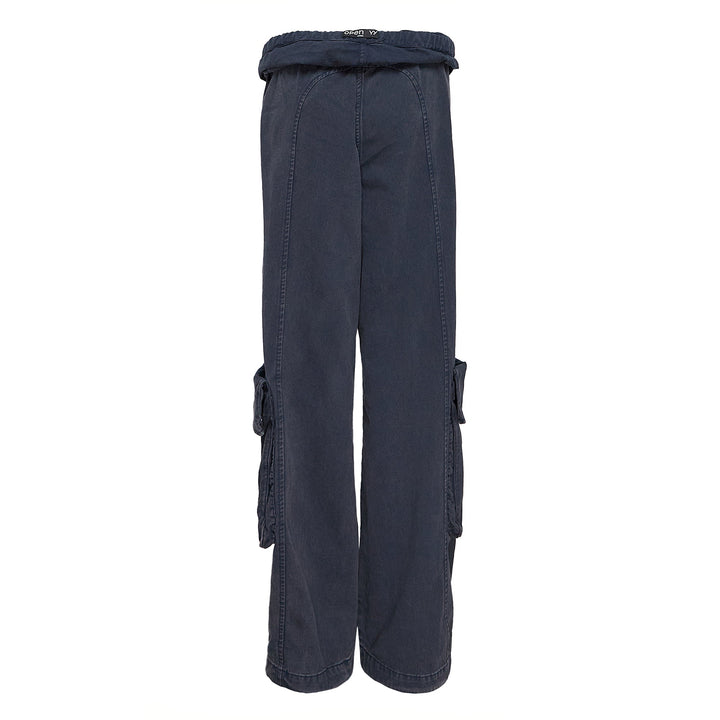Washed Rolled Cargo Pants