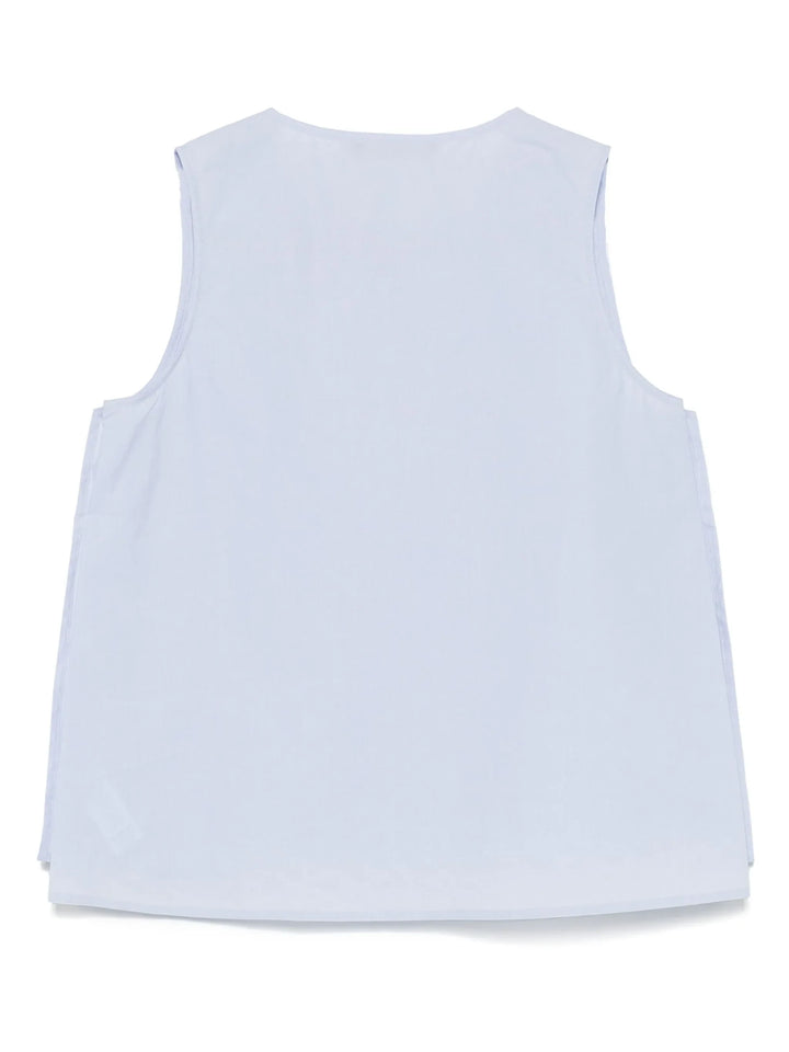 Sleeveless Waxed Coated Tank Top