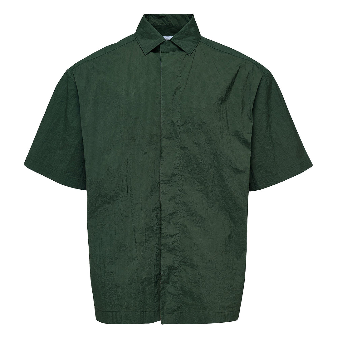 Contrast Placket Short Sleeve Shirt