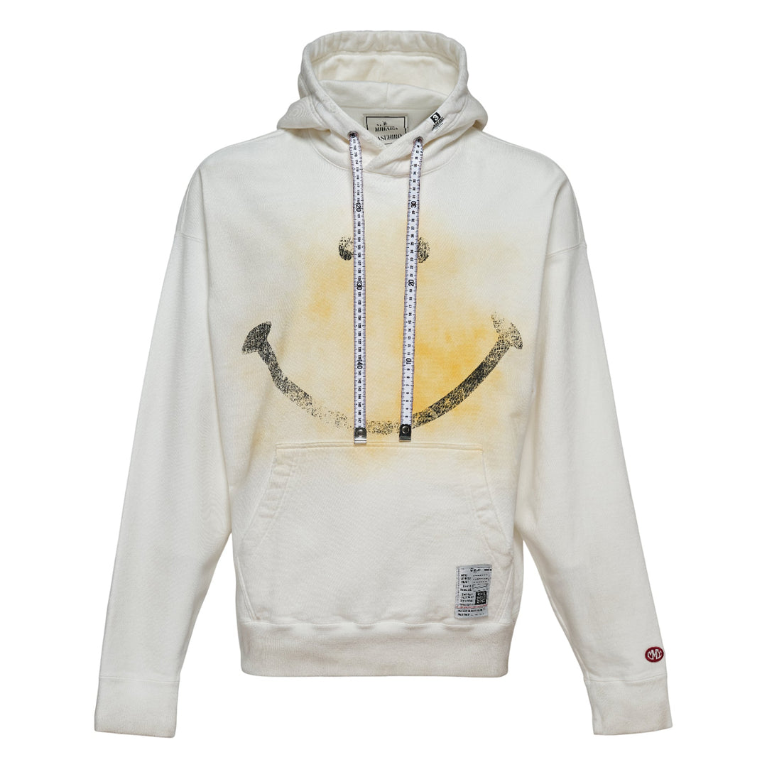 Smily Face Printed Distressed Sweatshirt