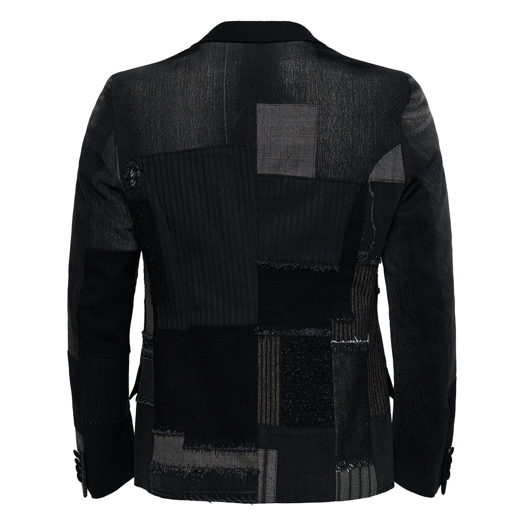 Multi Fabrics Patchwork Jacket
