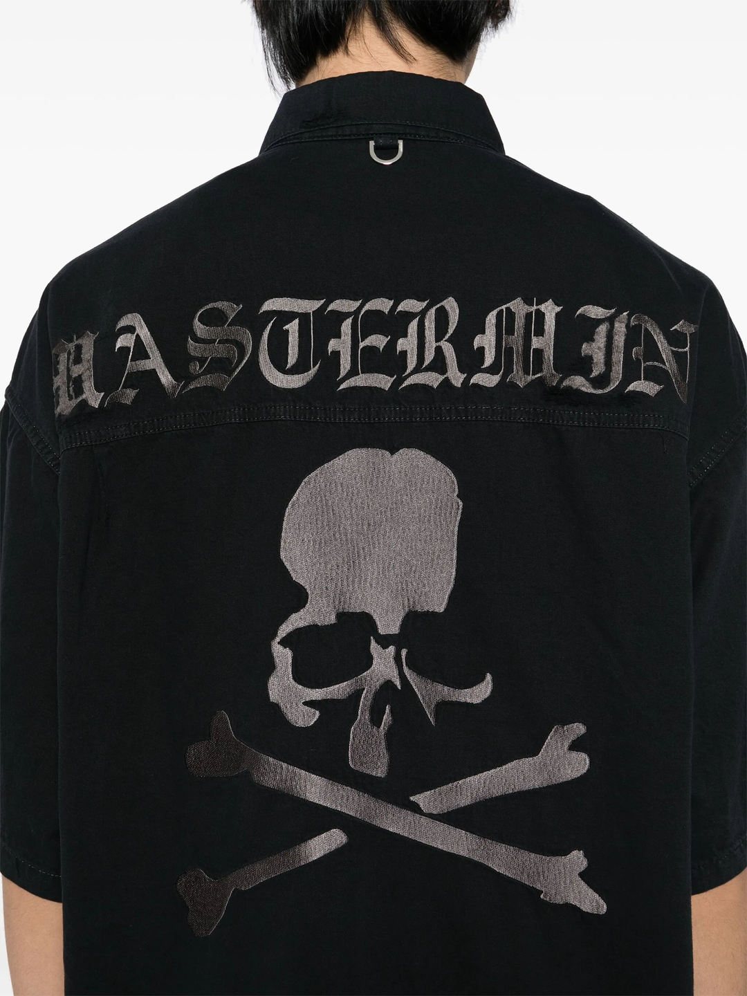 Distressed Short Sleeve Denim Shirt